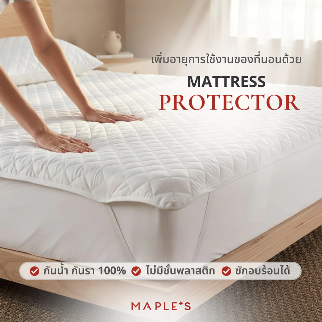 MAPLE S ผ้ารองกันเปื้อนรัดมุม กันน้ำกันรา Mattress Protector thumbnail 5