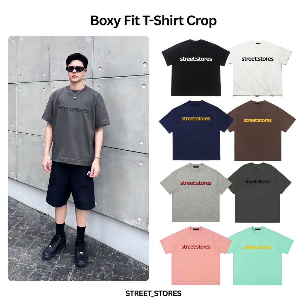 เสื้อยืดBoxy คอฟิต ทรงครอป(Back To Basic)