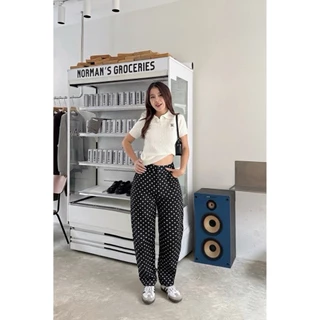 Barrell pants กางเกงบาเรลผ้าซูปเปอร์กึ่งยีนส์หนาอยู่ทรงสวย