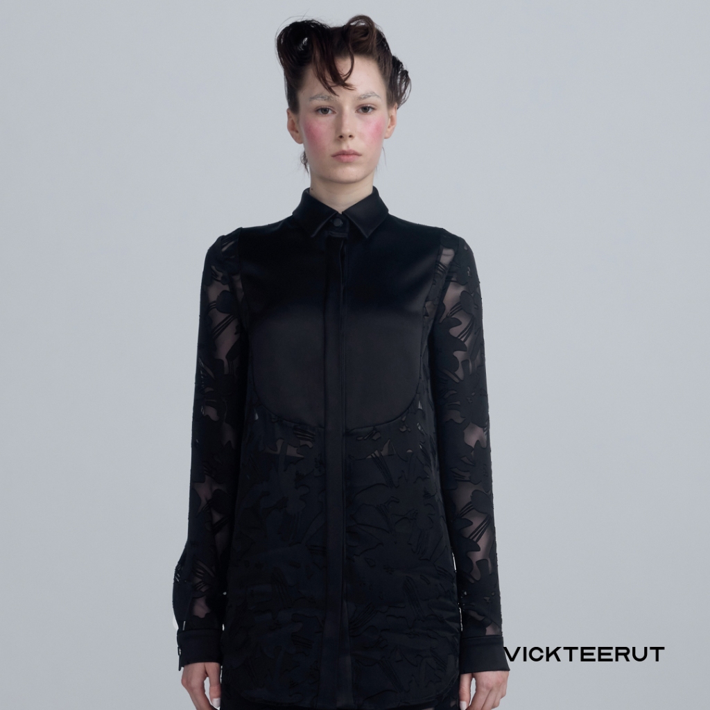 VICKTEERUT Tuxedo Bib Long Sleeve Shirt เสื้อเชิ้ต แขนยาว