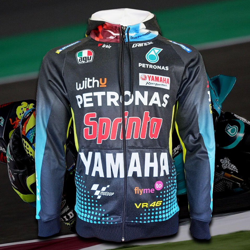 เสื้อแจ็คเก็ต โมโตจีพี Jacket MotoGP เสื้อทีม Petronas Yamaha แจ็คเก็ต-มอเตอร์ไซค์ #MG0019 รุ่น Vale