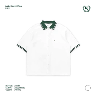 Highschool Basic Collection : Relax Comfy Neoprene Shirt เสื้อเชิ้ต คอมฟีนีโอพรีน - TPB07814