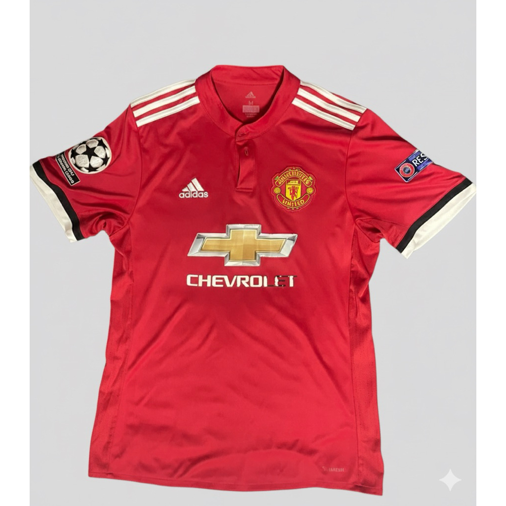 🔴 Manchester United Home UCL 2017/18 👕 Size : M 41-42 ยาว28 ⭐️ชื่อเบอร์ LUKAKU 9 ⭐️ 💯สภาพ: 8.5/10