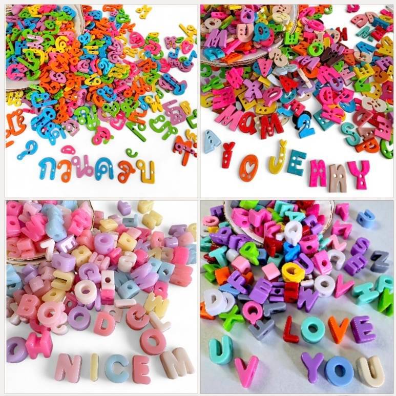 ABC ลูกปัด ตัวห้อย ตัวอักษร ABC ขนาด มีให้เลือกหลายขนาด น้ำหนัก 30 กรัม สินค้าพร้อมส่งจากไทย