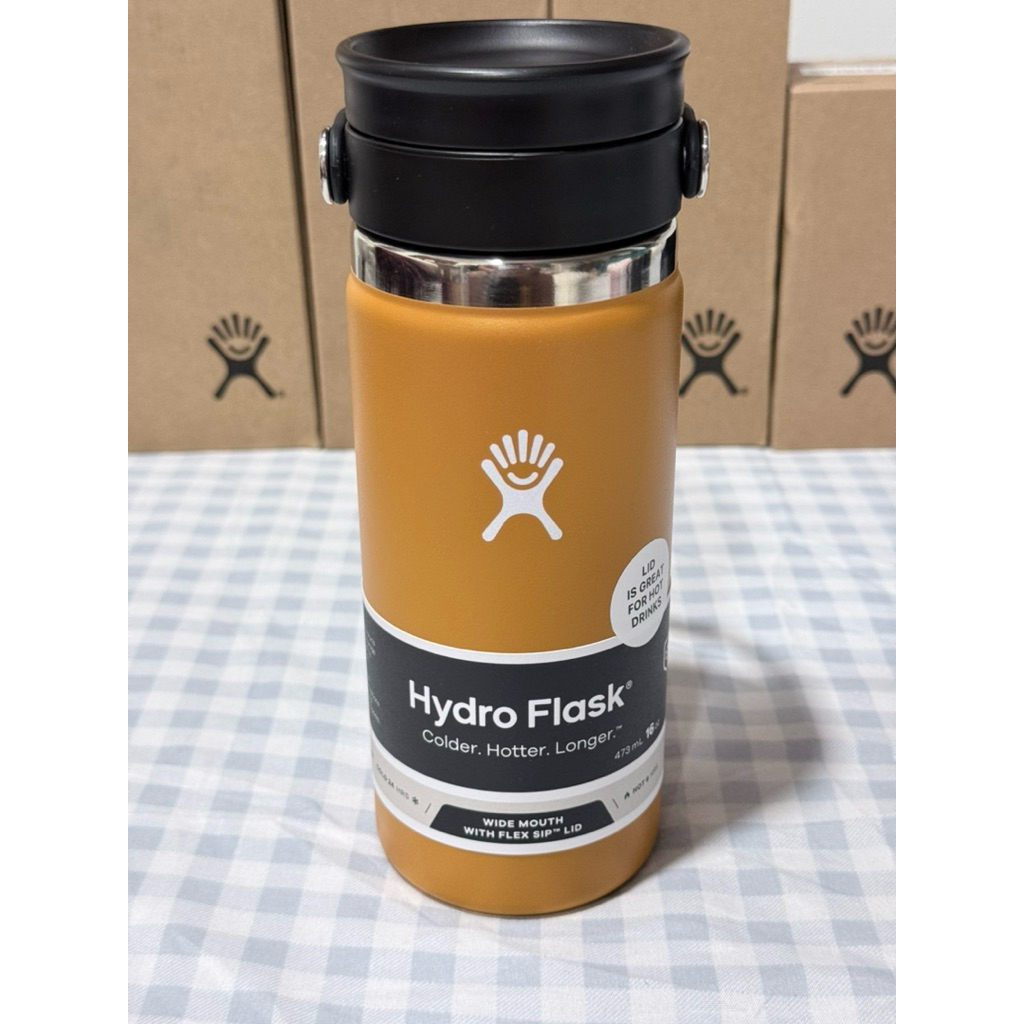 กระบอกน้ำ Hydro Flask 16oz ฝาแบบ wide flex sip สี Fossil