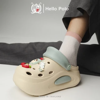 Hello Polo รองเท้าแตะ แบบรัดส้น รองเท้าหัวโต แฟชั่นผู้หญิง น้ำหนักเบา วัสดุ EVA กันลื่น รุ่น HP8059