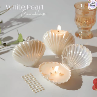 Violet Flamingo White Pearl Candles – เทียนไข่มุกแฮนด์เมด เพิ่มบรรยากาศโรแมนติก เทียนไข่มุกดีไซน์พิเศษ