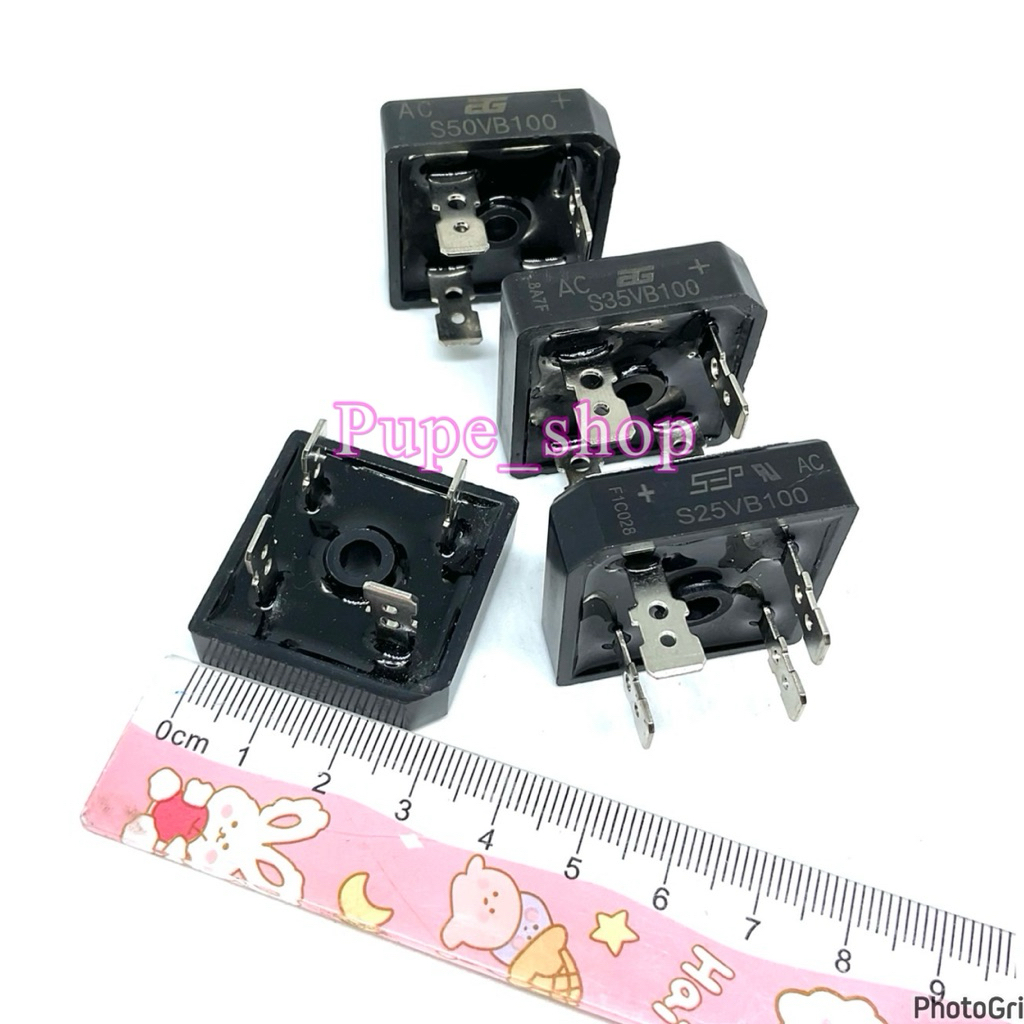 S25VB100  S35VB100  S50VB100 25A, 35A, 50A Bridge Rectifier ไดโอดบริดจ์ diode วงจรแรงกระแสแปลงไฟAC เ