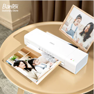 Deli เครื่องเคลือบบัตร A4 280 มม./นาที เครื่องเคลือบเอกสาร เคลือบง่าย ร้อนเร็ว Laminator