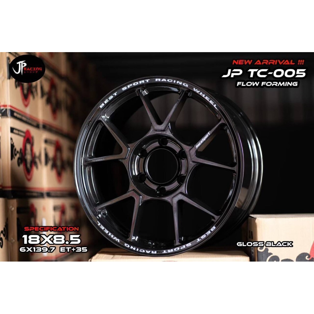 ล้อแม็กซ์ ขอบ18 ก้านวาย tc-005 หกรู สวย สปอร์ต ทนทาน มีสองสี ดำเงา และเทากัน ราคาต่อสี่วง
