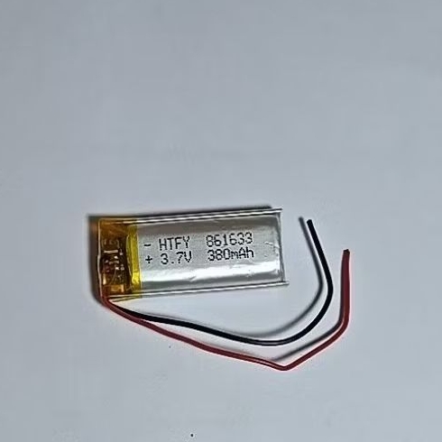 แบตเตอรี่ลิเธียมโพลิเมอร์ (Li-Po) แบบชาร์จไฟได้ รุ่น 861633 380mah