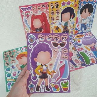[ขายดี ซื้อซ้ำ🔥ส่งไวจากนนท์] สติ๊กเกอร์ แต่งตัว นักล่าปิศาจ KPop | DIY PVC Sticker DH