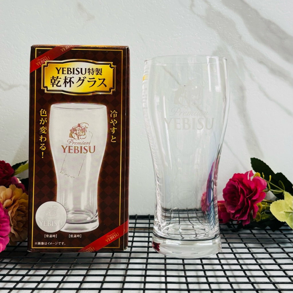 แก้วเบียร์เปลี่ยนสี Premium YEBISU มือสอง จากญี่ปุ่น