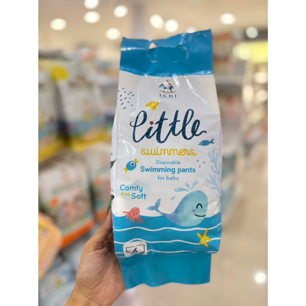 💥Sale💥 iCHi Baby Center อิชิ ผ้าอ้อมว่ายน้ำ แพมเพิสว่ายน้ำ เกรดพรีเมียม แพ็ค 6 ชิ้น ไซส์ S