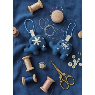 ตุ๊กตาช้างจิ๋วตัวเปล่า พร้อมสายคล้อง – งานผ้าฝ้ายสไตล์เชียงใ…