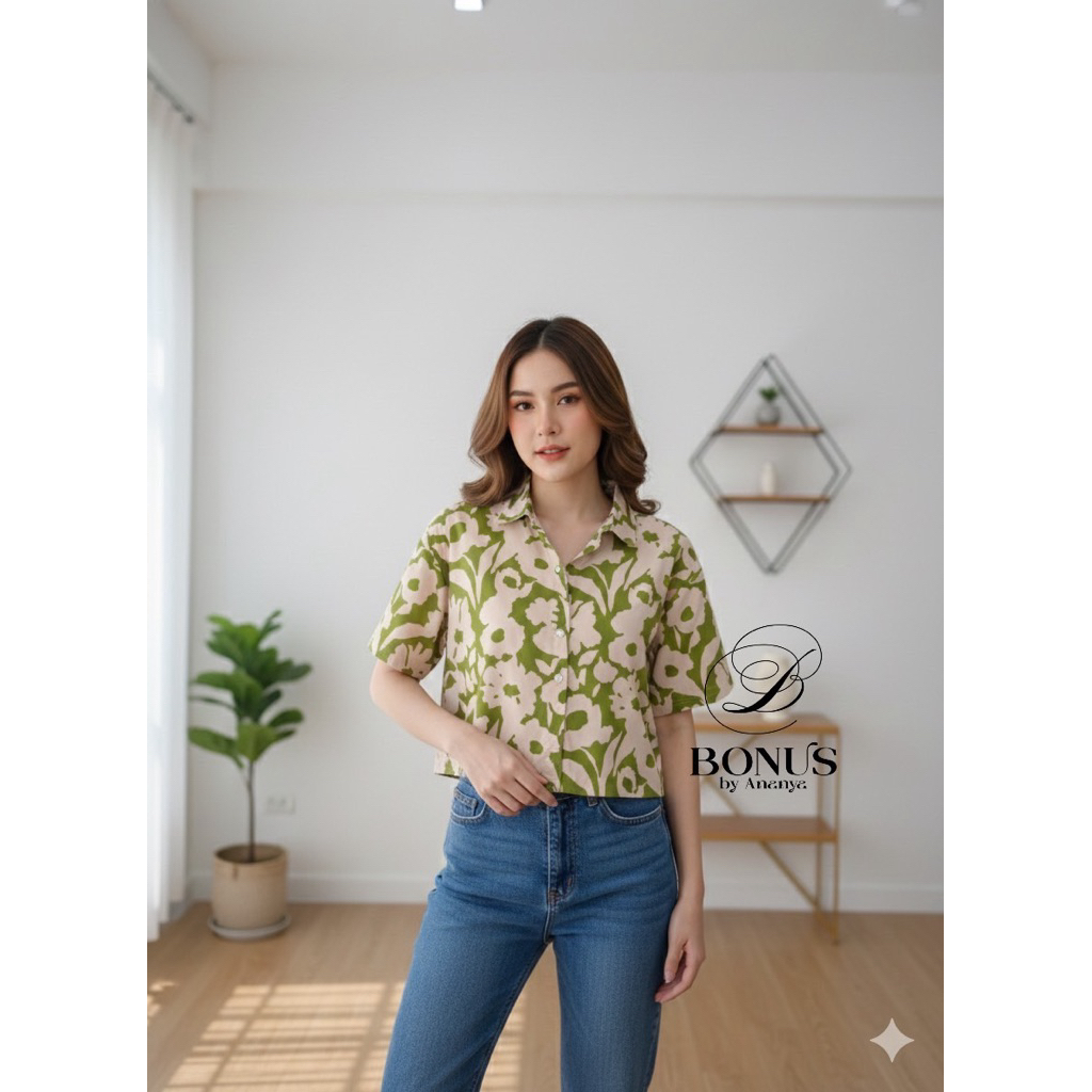 เสื้อเชิ๊ตชายตรงผ่าข้างคอตตอนญี่ปุ่น 100% สำหรับ สาวพลัสไซร์อก 50 ราคา ถูกที่สุด ดีลบีเคเค แกลเลอรีภาพที่ 6