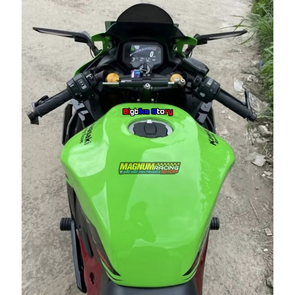 ครอบถังเต็มใบสีเขียว ZX25R , ZX4R ทรง ZX6R