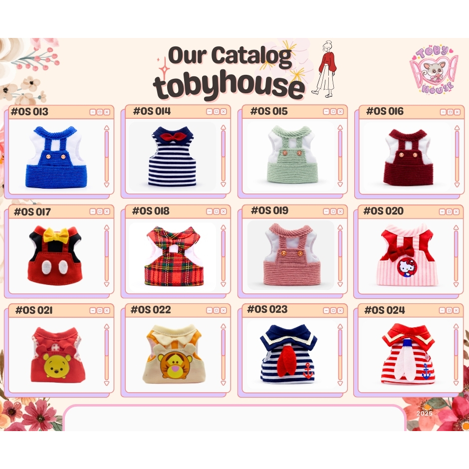 Tobyhouse เสื้อเอี๊ยมลิงจิ๋ว มาโมเสต/บุชเบบี้ นุ่มสบาย ใส่นอน ใส่เล่น ระบายอากาศ (รหัส OS013-024)