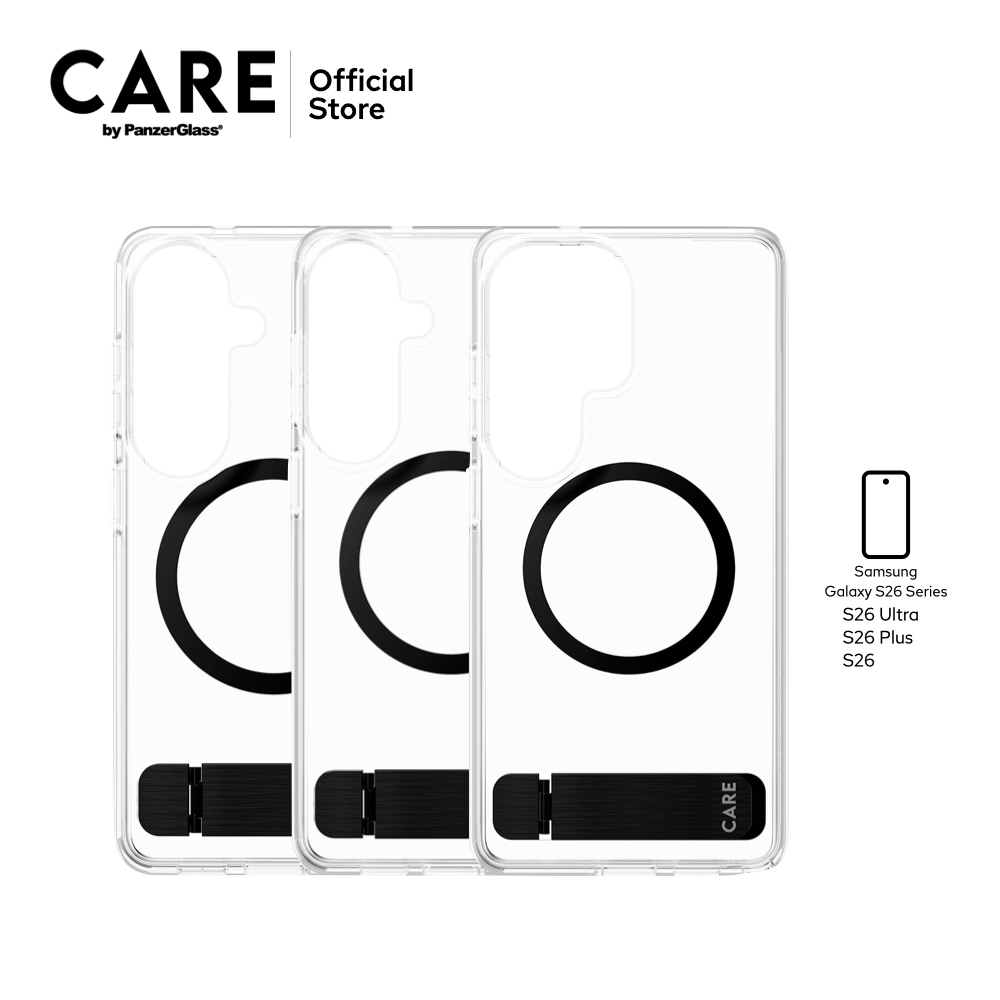 CARE by PanzerGlass เคสกันกระแทก Kickstand w.Qi Case ใช้สำหรับ Samsung Galaxy S26 Series รองรับเทคโน