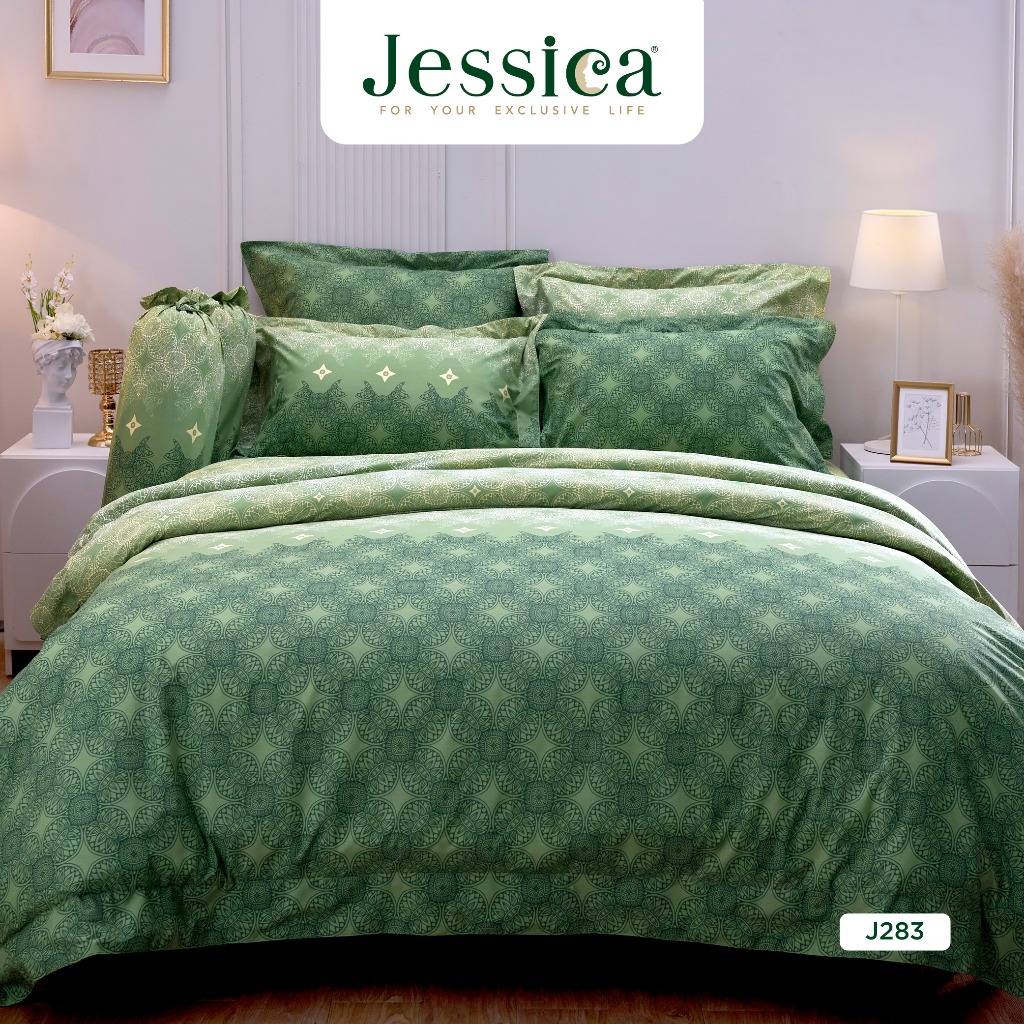 Jessica Cotton mix J283 เจสสิก้า พิมพ์ลาย ชุดเครื่องนอน ผ้าปูที่นอน ผ้าห่มนวม พิมพ์ลายได้อย่างประณีตสวยงาม