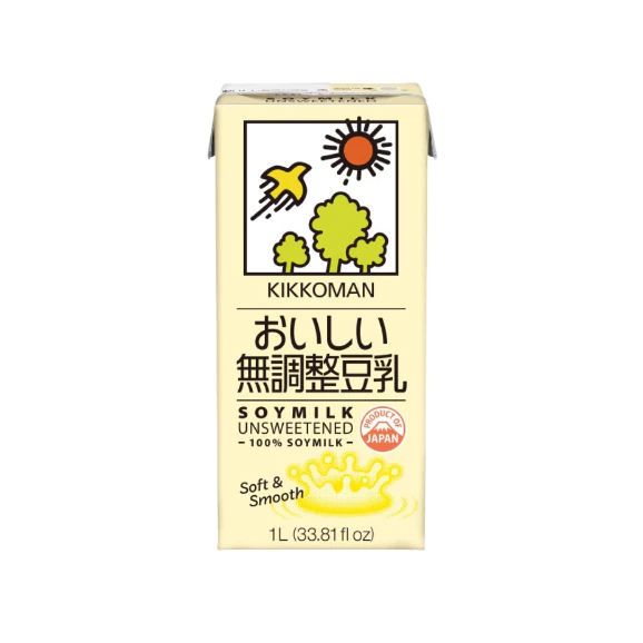 Kikkoman Soymilk 1 L. คิคโคเเมน ซอยมิลค์ ขนาด 1 ลิตร. x 1 กล่อง สูตรไม่หวาน Unsweetened