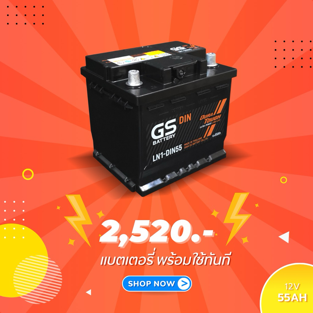 LN1-DIN55 (DIN55)แบตเตอรี่ขั้วจม