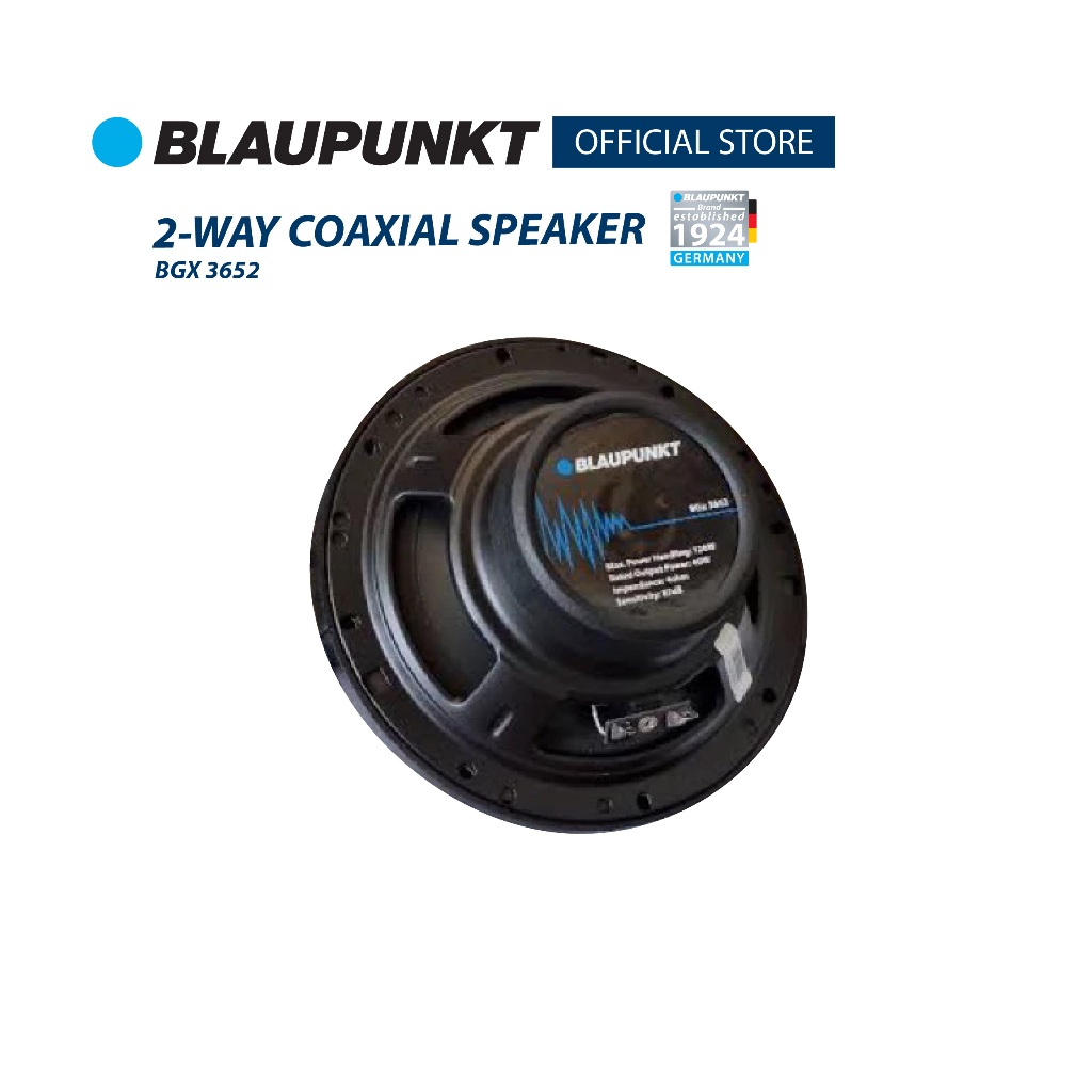 BLAUPUNKT ลำโพงรถยนต์ระบบเสียง 2 ทาง 6.5 นิ้ว Coaxial Speaker รุ่น BGX3652