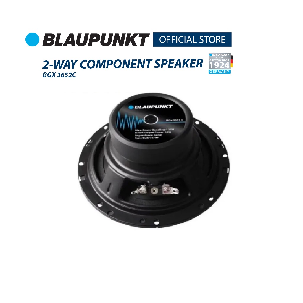BLAUPUNKT ลำโพงแยกชิ้น 6.5 นิ้ว เสียงชัดมีมิติ ติดตั้งมาตรฐาน รุ่น BGX 3652C