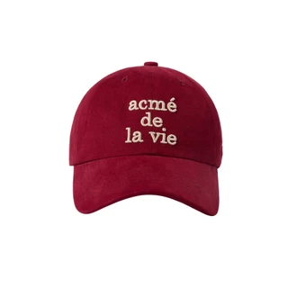 ADLV [acme de la vie] หมวก รุ่น Cotton Napping 3D Embo Ball Cap Red (50106SNPCAU_S6REXX)