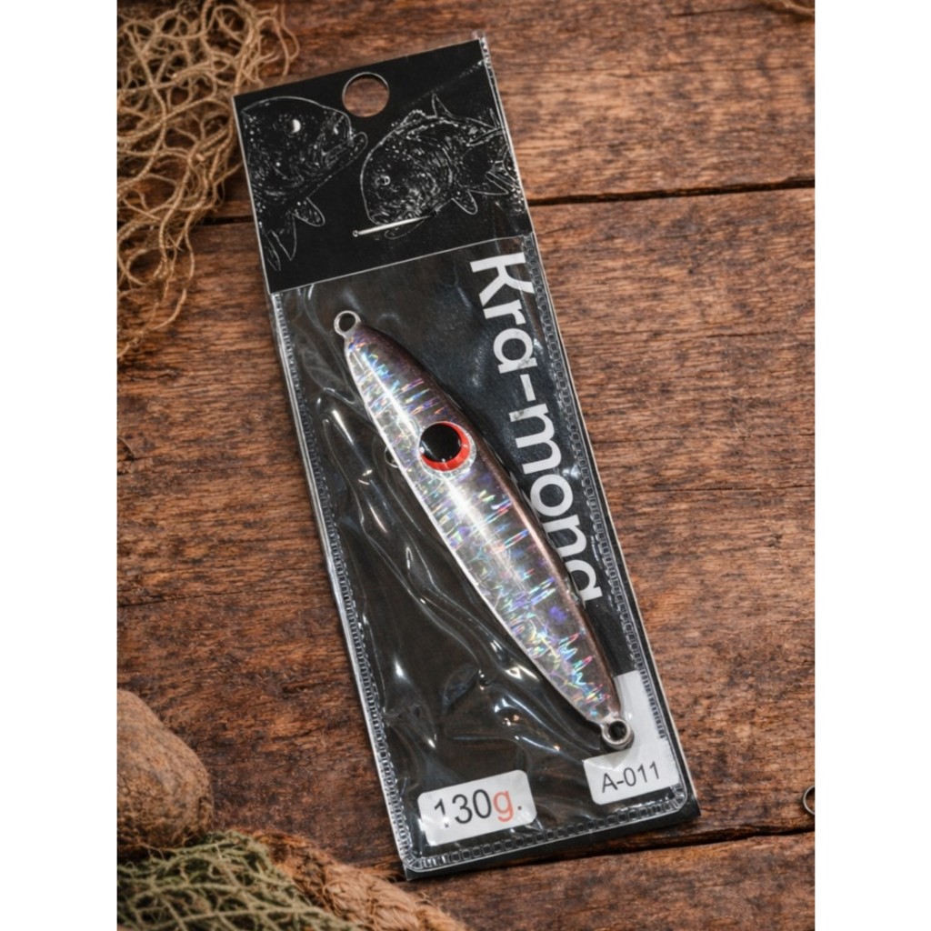 A-011 เหยื่อจิ๊กสีม่วง Purple Hologram Jig 50g-130g งานทะเล