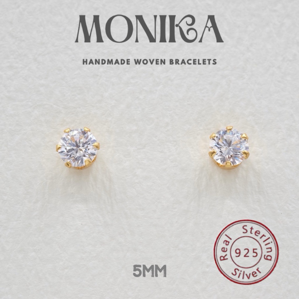 [ต่างหูเงินแท้ 92.5% ]Monika - Minimal Earrings(ดูขนาดให้ชัดเจนก่อนสั่งซื้อ)