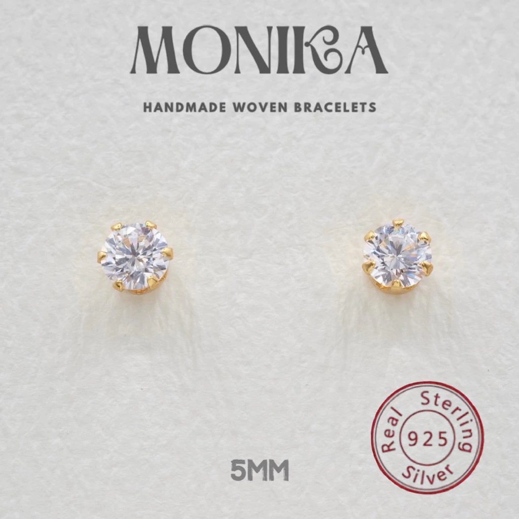 [ต่างหูเงินแท้ 92.5% ]Monika - Minimal Earrings(ดูขนาดก่อนสั่งซื้อ)