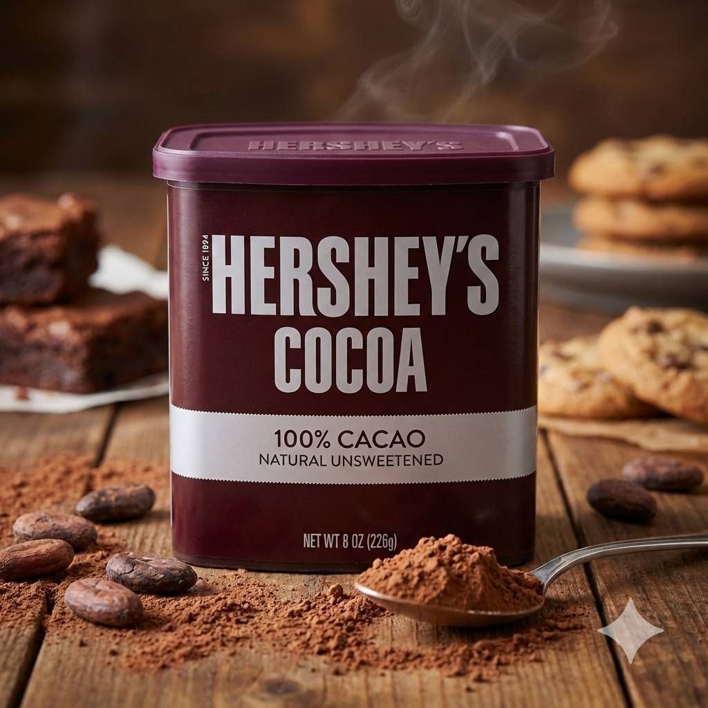 [Made​ in​ US]​ เฮอร์ชีส์ โกโก้ผง 100% (Hershey's Cocoa 100% Cacao) 226g