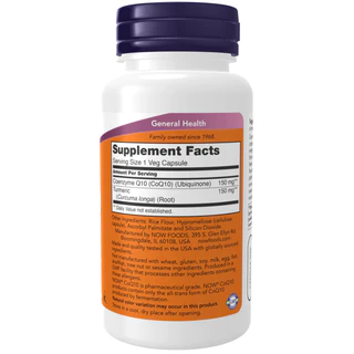Now Foods CoQ10 50 / 100 / 150 / 400 / 600 mg Veg Capsules
