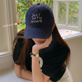 (พร้อมส่ง🛻)หมวก 𝖲𝗈𝖿𝗍 𝖨𝗇𝗍𝗈 𝖧𝗈𝗆𝖾 𝖢𝖺𝗉 🧶🤎 ปักลายเกาหลี ผ้าคอตตอน