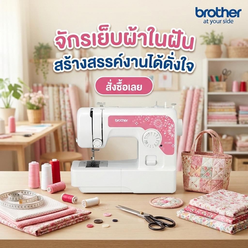 จักรเย็บผ้า Brother JV1400 14 ลายเย็บ