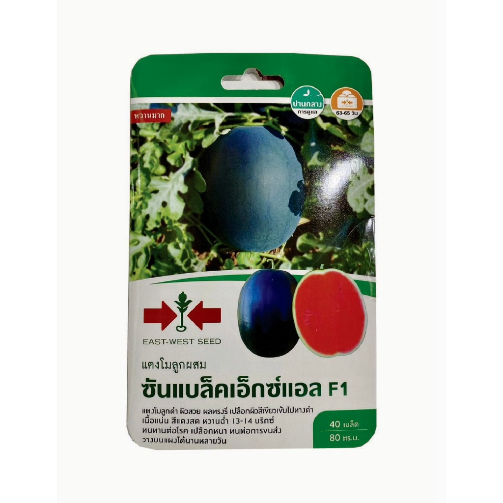 แตงโมลูกผสม ซันแบล็คเอ็กซ์แอล F1 40 เมล็ด ศรแดง – โปรปัง