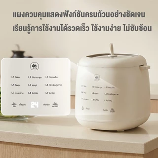 CAMEL เครื่องต้มไข่ 9 ฟอง หม้อเซรามิก 1L ทำไข่ตุ๋น โจ๊ก ซุป 9 โปรแกรม ตั้งเวลาล่วงหน้า อุ่นอัตโนมัติ