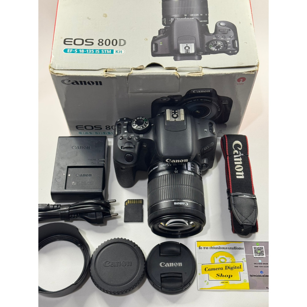 กล้องมือสอง Canon EOS 800D + Lens Canon 18-55mm F3.5-5.6 IS STM