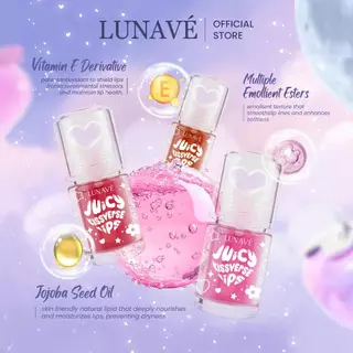 Lunave Juicy Kissverse Lip Oil ลิปออย ลิปกลอส ลิปกลอสใส ลิปฉ่ำ ลิปฉ่ำวาว ลิปน้ำ ลิปเจลลี่ ลิปลูกกวาด ปากกระจกวาว อิ่มฟู