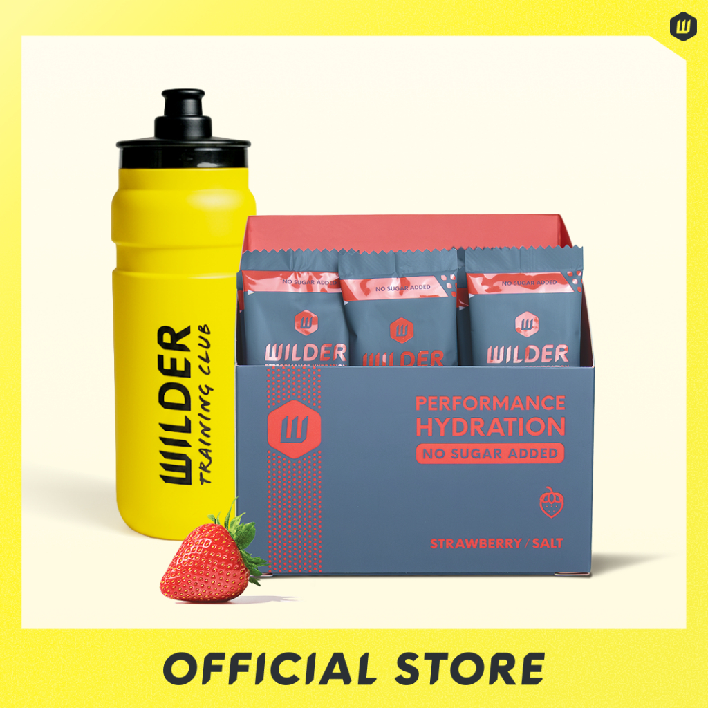 (แพ็คคู่ขวดน้ำ) WILDER Electrolytes (30 Pack) | เกลือแร่แบบผง สูตรไม่เติมน้ำตาล รส Strawberry Fast H
