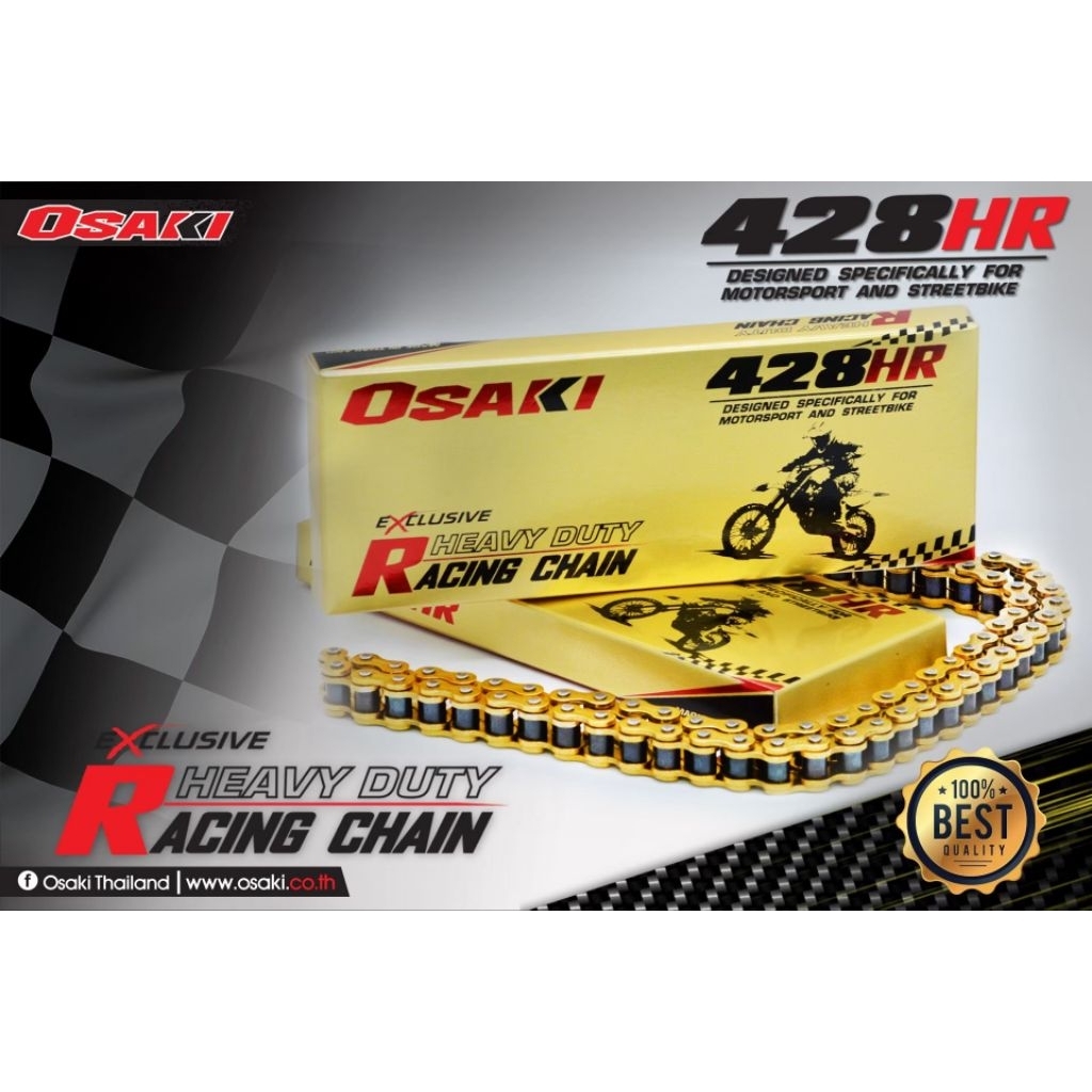 โซ่วิบากข้อหนา OSAKI 428(136ข้อ) เพื่อการเเข่งขัน