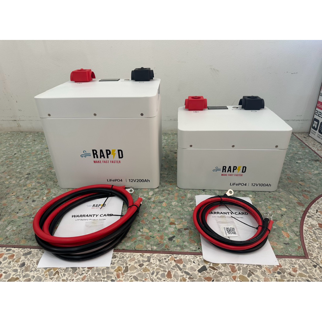 RAPD แบตเตอรี่ลิเธียม Litium Battery floor Type (100Ah) (200Ah) LiFePO4 12V ประกันศูนย์ไทย มีใบรับรอ