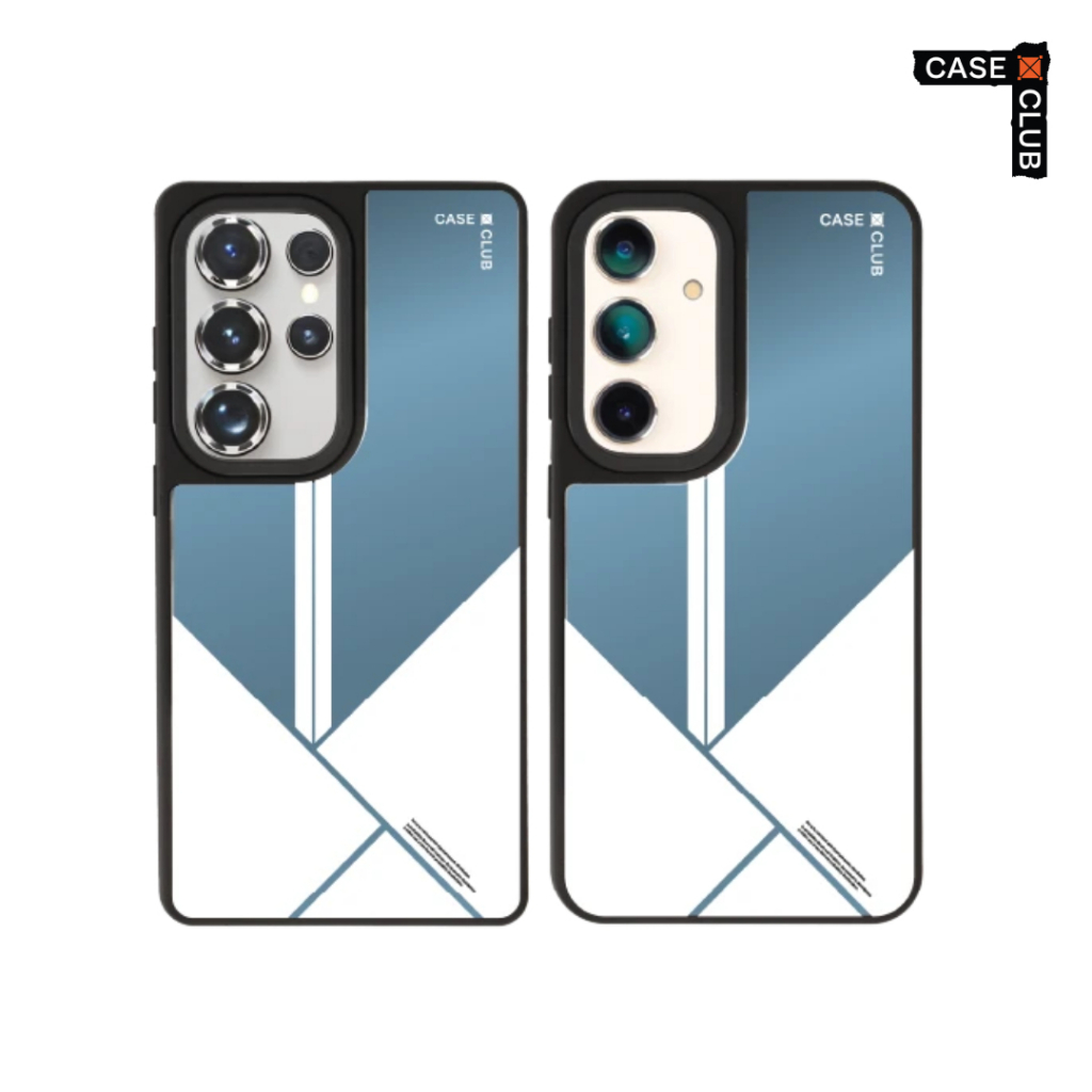 CaseClub เคสโทรศัพท์ เคสกระจก ลาย Minimal Blocks สำหรับ Galaxy S25/S24 Ultra/S25/S24