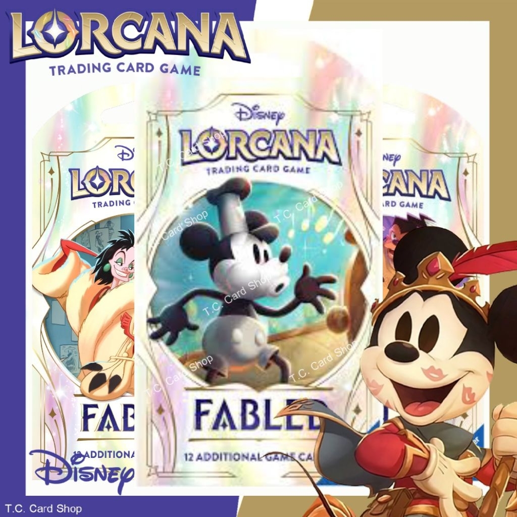 Disney Lorcana Sleeved Booster Pack ซองแยก (สลิปแพ็คเกจ) EN9 EN10 EN11 (Fabled, Whisper in the Well, Winterspell) คละลาย ราคา ถูกที่สุด ดีลบีเคเค แกลเลอรีภาพที่ 3