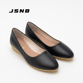 JSNB รองเท้าคัทชูผู้หญิง พื้นนุ่มพิเศษ ทรงมน เรียบหรู สไตล์เ…