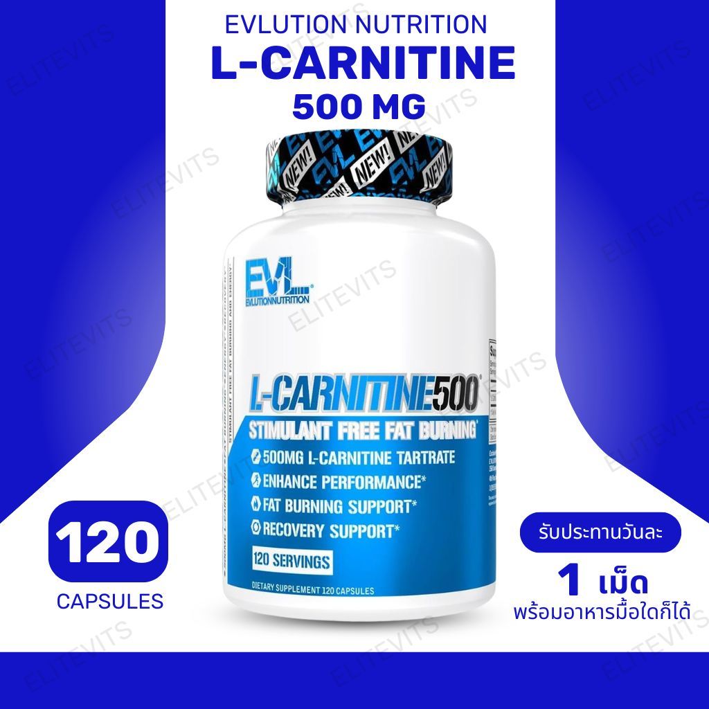 EVLution Nutrition, L-Carnitine500®, 500 mg, 120 Capsules (No.3815)