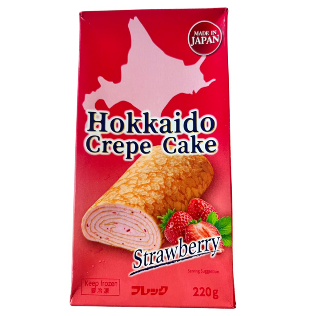 Ajinomoto Hokkaido Crepe Cake Strawberry ฮอกไกโดเครปเค้กสตรอเบอรี่ 220g