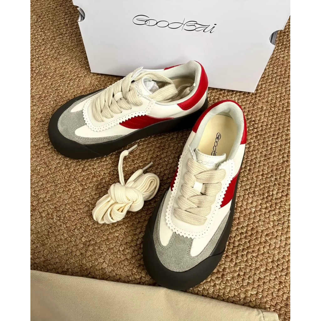 ส่งต่อ มือ 2 รองเท้า GOODBAI รุ่น DUM DUM รองเท้าผ้าใบทรงเตี้ย พื้นหนา สไตล์ลำลอง
