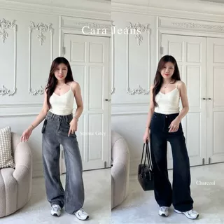 Beberlin กางเกงยีนส์ ขากระบอกกลาง สีเฟด รุ่น Cara Jeans / No : 7091